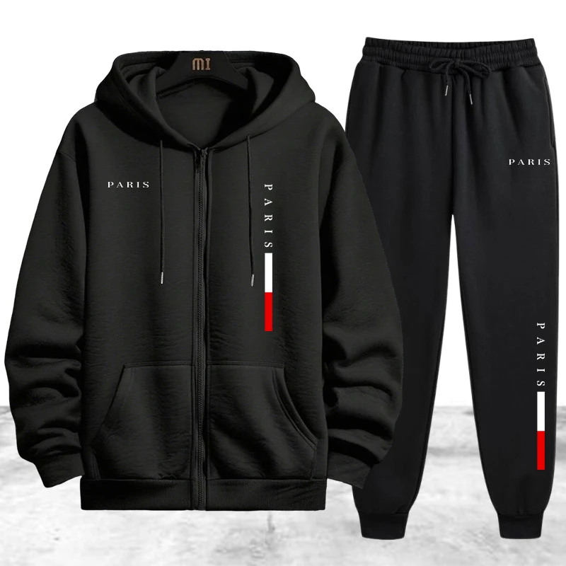 Jacket Winter Clothing - Men's Coat Tracksuit 2 Pcs Set