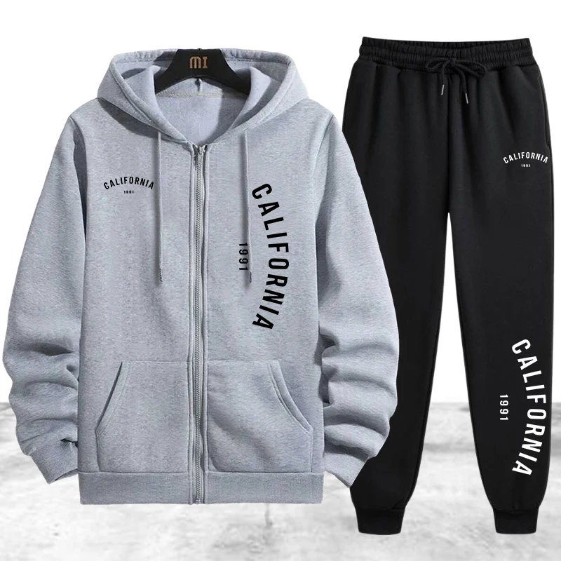 Jacket Winter Clothing - Autumn Winter Men's Tracksuit Casual Zip