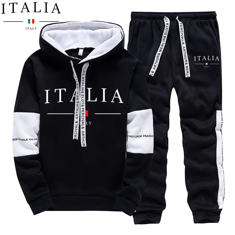 Winter Clothing Usa - Autumn Winter Men's Tracksuit Casual Hooded