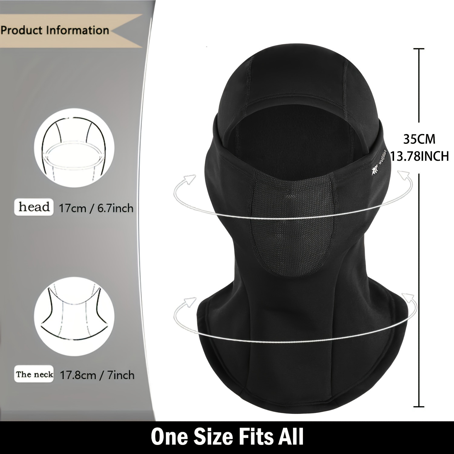 Ski Cycling Mask for Men & Wom - Neck Gaiter Fleece 评论和价格