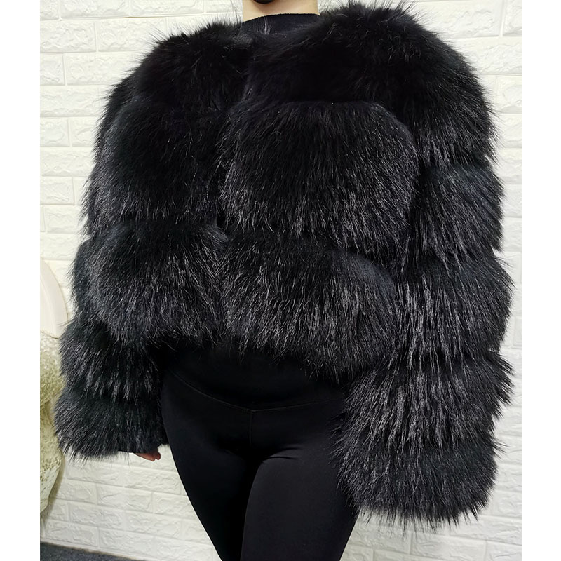 Plus Size Tops Brown Fur Maoma - Jacket Winter Clothing 评论和价格