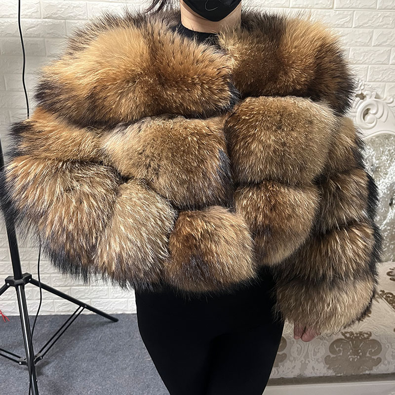 Plus Size Tops Brown Fur Maoma - Jacket Winter Clothing 评论和价格