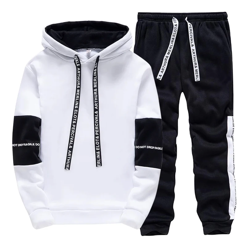 Black White Men's Tracksuit Fa - Winter Clothing Usa 评论和价格