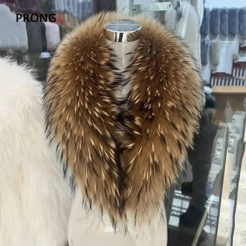 Natural Raccoon Fur Collar Rea - Winter Clothing Clearance Sale 评论和价格
