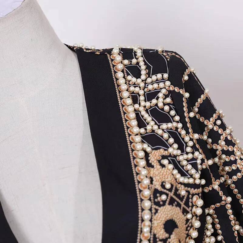 Fashion Beading V Neck Blazers - Winter Clothing Taiwan 评论和价格