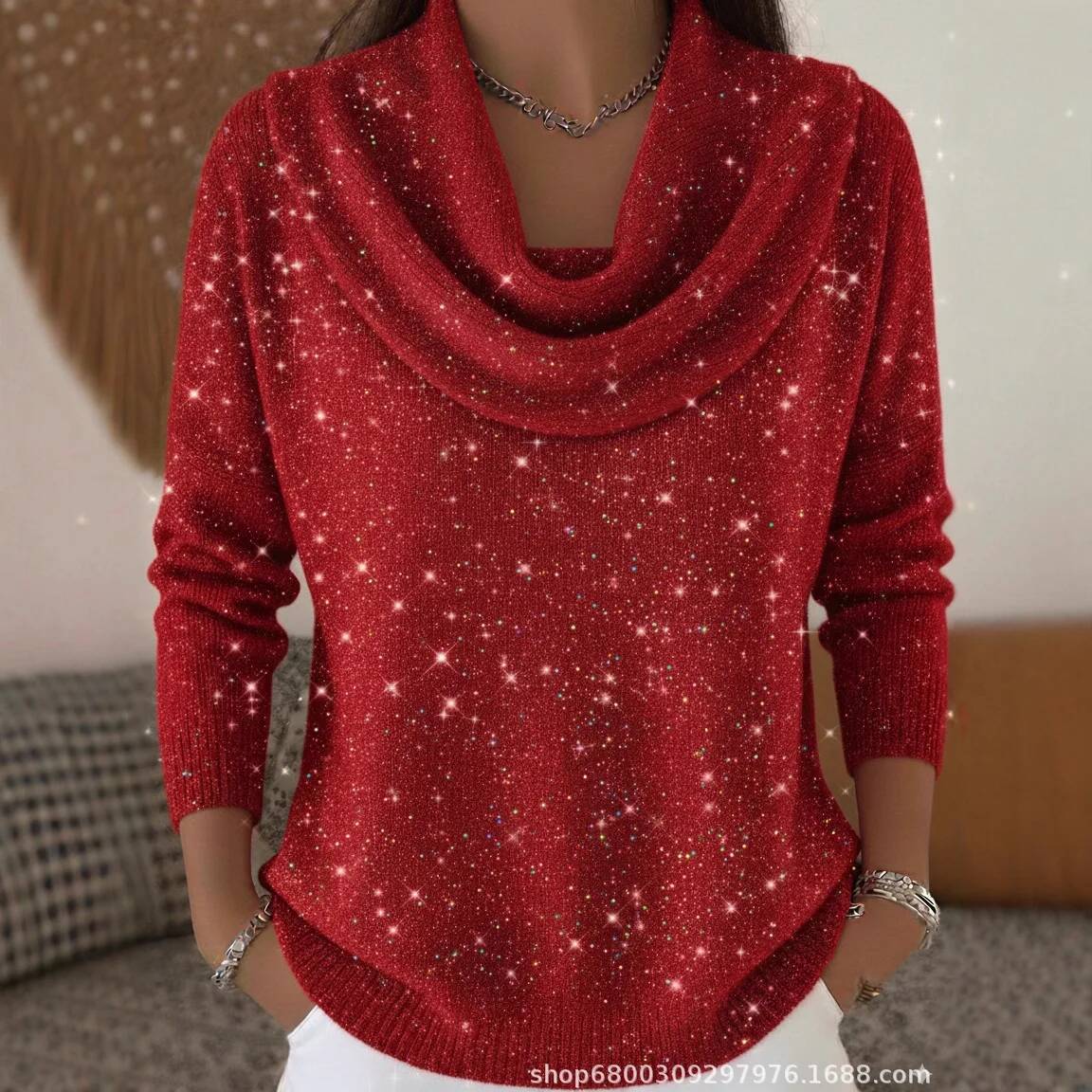 Fashion Sequins Knit Sweater F - Winter Clothing Taiwan 评论和价格