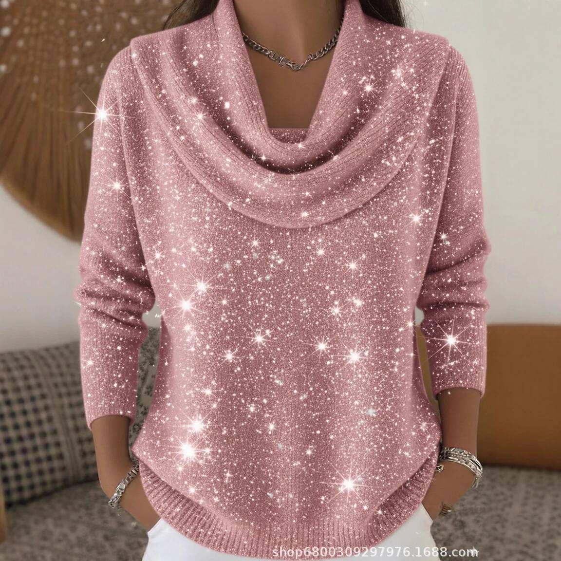 Fashion Sequins Knit Sweater F - Winter Clothing Taiwan 评论和价格