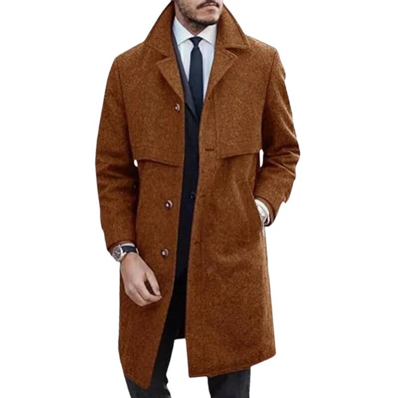 Men's Lapel Coat Office Street - Winter Clothing Taiwan 评论和价格